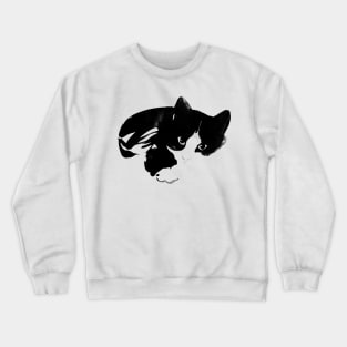 black and white cat Crewneck Sweatshirt